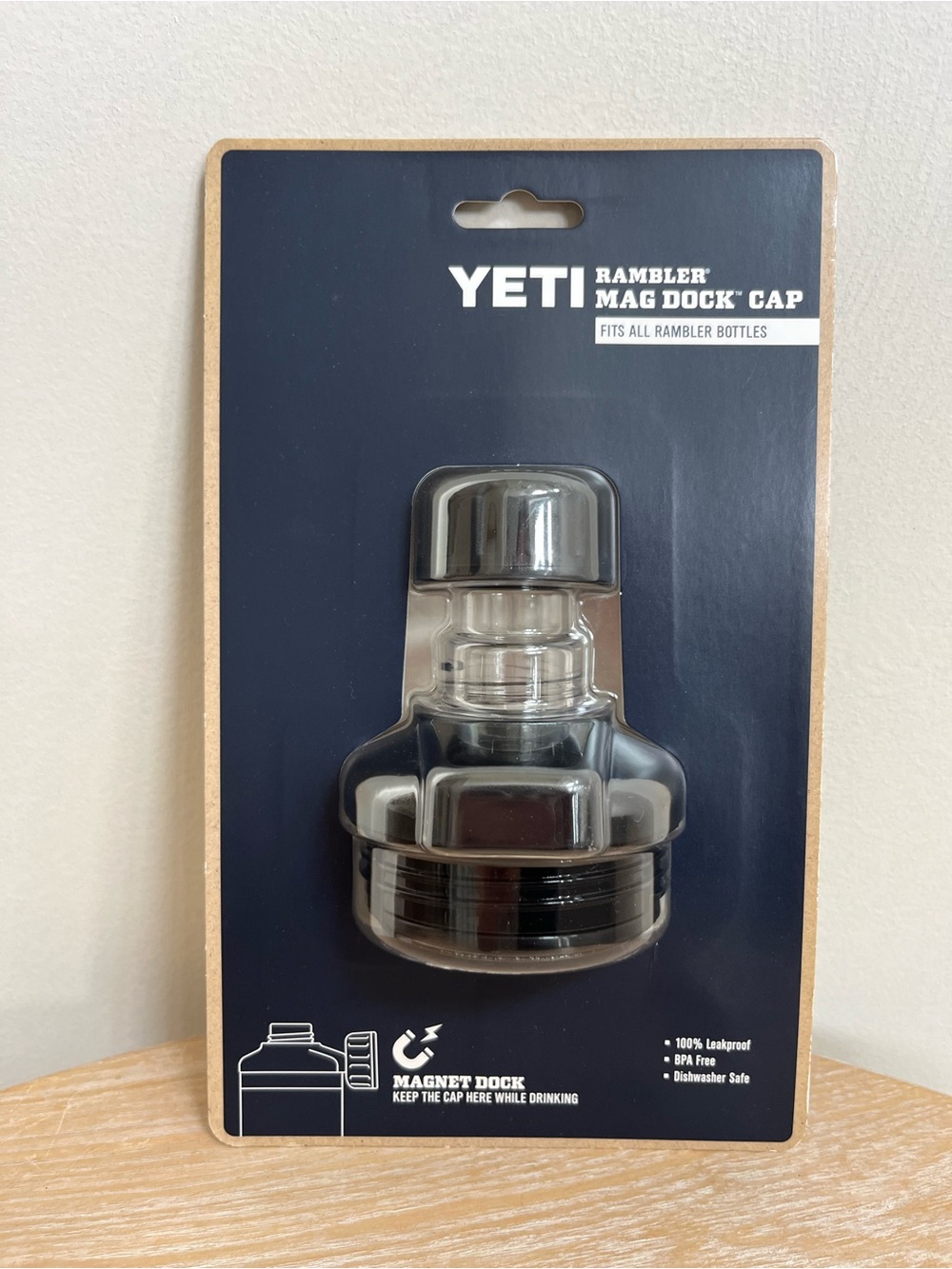 YETI Rambler Mag Dock Cap black magnetic lid for rambler leakproof BPA free NEW